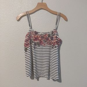 Tank top with floral design